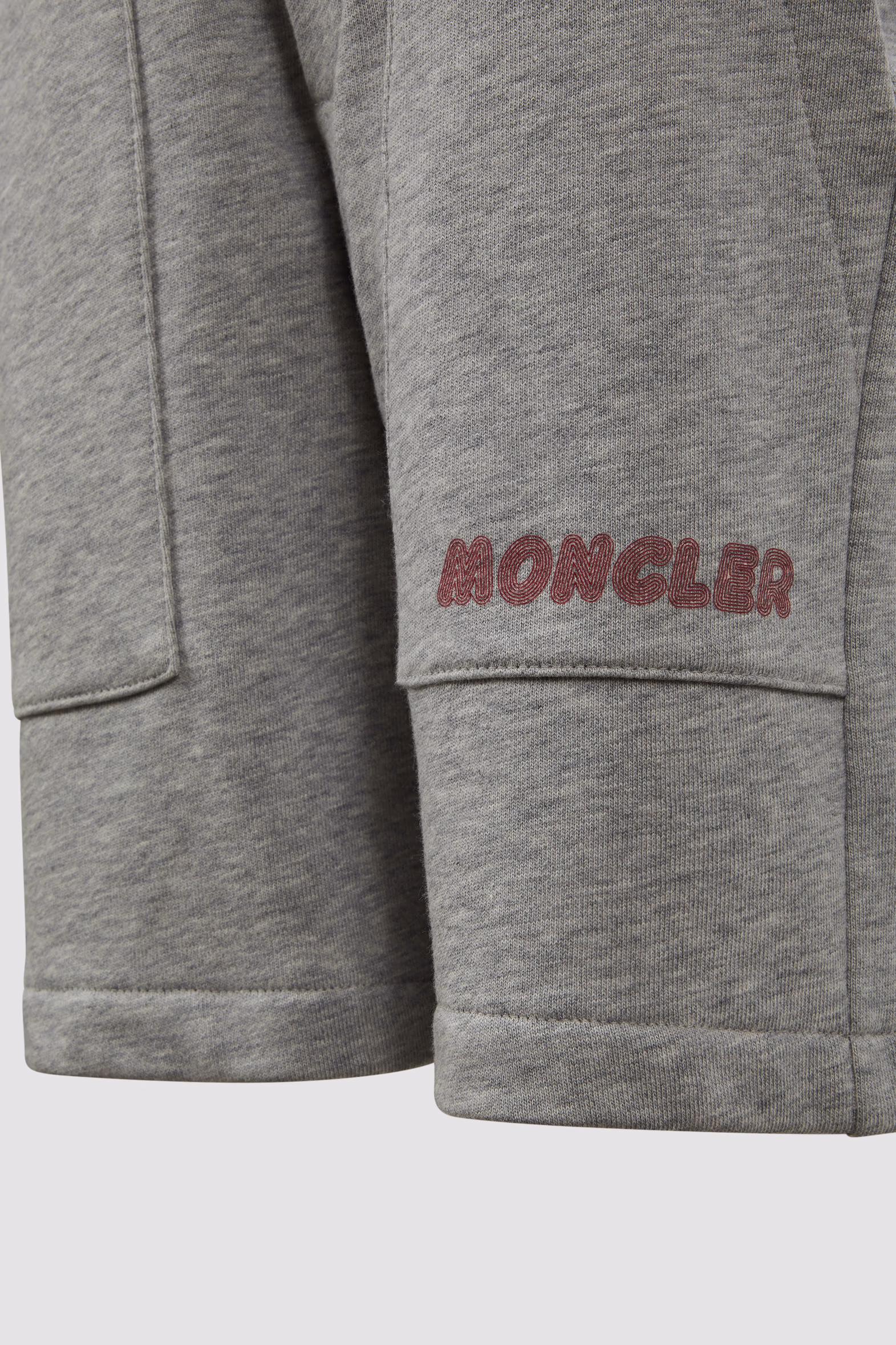 Optical Logo Cotton Shorts Boy Grey Moncler 4